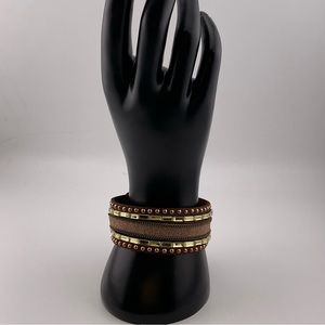 4/$15 leather cuff snap bracelet